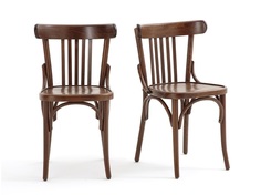 Комплект стульев bistro (laredoute) коричневый 47x79x46 см.
