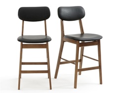 Комплект барных стульев watford (laredoute) черный 43x100x61 см.