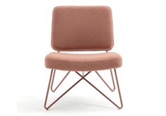 Кресло koper (laredoute) розовый 63x76x69 см.