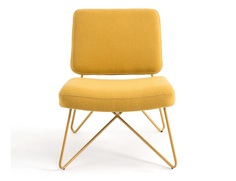 Кресло koper (laredoute) желтый 63x76x69 см.