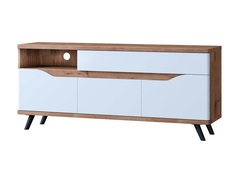Тумба evora rtv 3d1sn (анрэкс) белый 150x63x38 см.