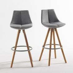 Комплект барных стульев asting (2 шт) (laredoute) серый 42x99x42 см.