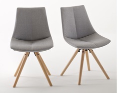 Комплект стульев asting (laredoute) серый 48x81x54 см.