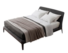 Кровать dayona queen size (gramercy) серый 177x105x225 см.