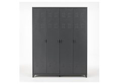Шкаф с 4 дверцами из металла hiba (laredoute) серый 170x217x52 см.