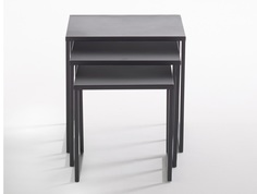 Набор журнальных столиков hiba (laredoute) черный 45x45x45 см.