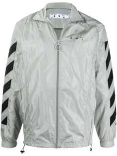 Off-White спортивная куртка на молнии с логотипом