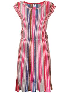 M Missoni платье в стиле колор-блок с короткими рукавами