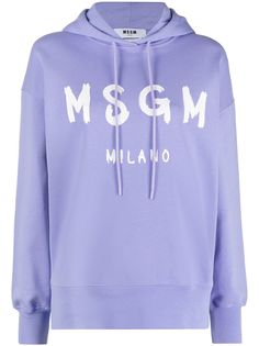 MSGM худи с кулиской и логотипом