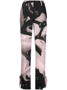Off-White брюки Liquid Melt с завязками на щиколотке