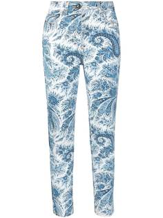 ETRO джинсы кроя слим с принтом пейсли