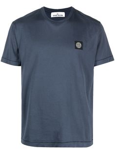 Stone Island футболка с вышитым логотипом