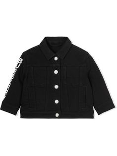 Burberry Kids джинсовая куртка с логотипом