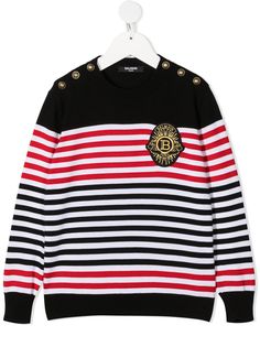 Balmain Kids джемпер в полоску