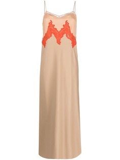 Gabriela Hearst платье-трапеция с плиссировкой и кружевом