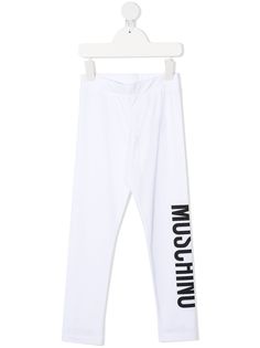 Moschino Kids легинсы с логотипом