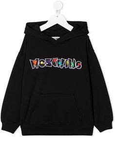 Moschino Kids худи с вышитым логотипом