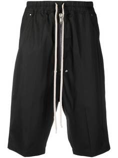 Rick Owens шорты с низким шаговым швом и кулиской