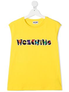 Moschino Kids топ без рукавов с логотипом