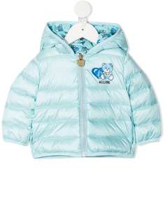 Moschino Kids пуховик с капюшоном