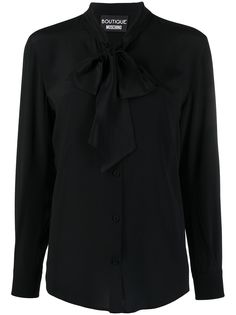 Boutique Moschino блузка с длинными рукавами и завязками