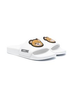 Moschino Kids шлепанцы с принтом Teddy Bear