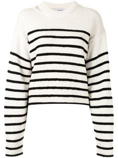 Proenza Schouler White Label джемпер в горизонтальную полоску с круглым вырезом
