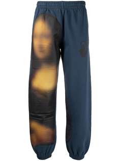 Off-White спортивные брюки с принтом Blurred Mona Lisa