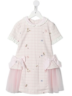 Lapin House платье с тюлем и цветочным принтом