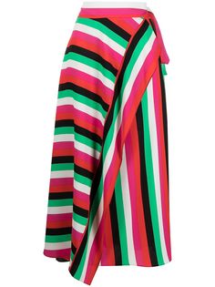 DVF Diane von Furstenberg полосатая юбка Carson с запахом