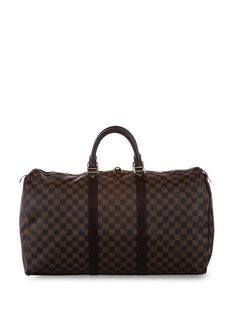 Louis Vuitton дорожная сумка Damier Ebène Keepall 50 2007-го года