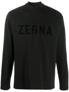 Ermenegildo Zegna футболка с длинными рукавами и логотипом