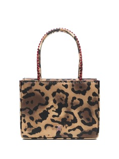 Amina Muaddi сумка-тоут с леопардовым принтом и кристаллами
