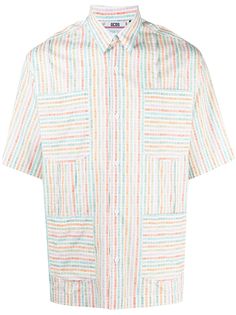 Gcds полосатая рубашка с короткими рукавами