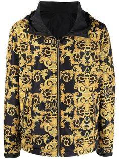 Versace Jeans Couture ветровка с капюшоном и принтом Baroque