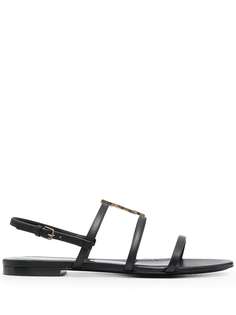 Saint Laurent сандалии Cassandra с монограммой