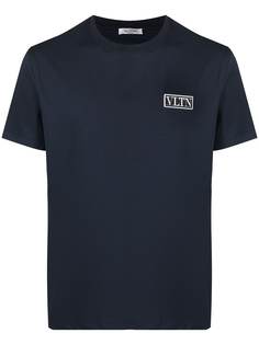 Valentino футболка с нашивкой-логотипом VLTN