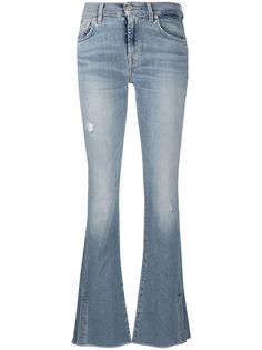 7 For All Mankind расклешенные джинсы с заниженной талией