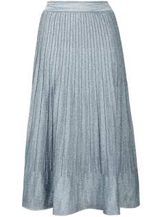 M Missoni плиссированная юбка с эффектом металлик