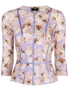 Elisabetta Franchi кружевной жакет с принтом