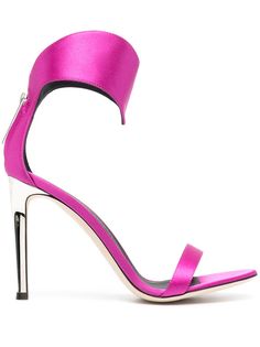 Giuseppe Zanotti атласные босоножки на высоком каблуке