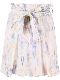 IRO короткая юбка с цветочным принтом и завязками