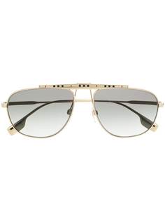 Burberry Eyewear солнцезащитные очки-авиаторы с полосками Icon Stripe