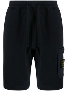 Stone Island спортивные шорты с кулиской и логотипом