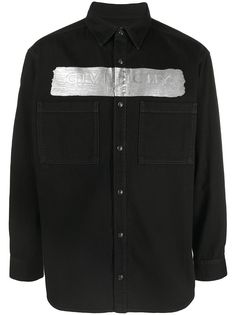Givenchy джинсовая рубашка с тисненым логотипом