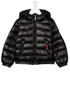 Moncler Enfant пуховик с эффектом металлик