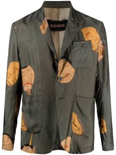 Uma Wang куртка-рубашка с абстрактным принтом