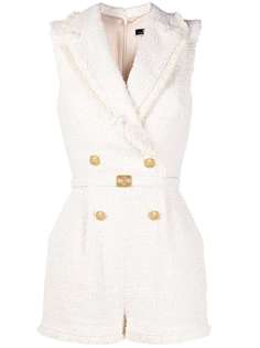 Elisabetta Franchi двубортный твидовый комбинезон