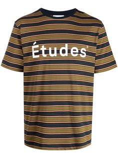 Etudes полосатая футболка с логотипом