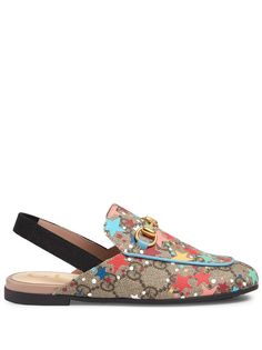 Gucci Kids слиперы Princetown с логотипом GG